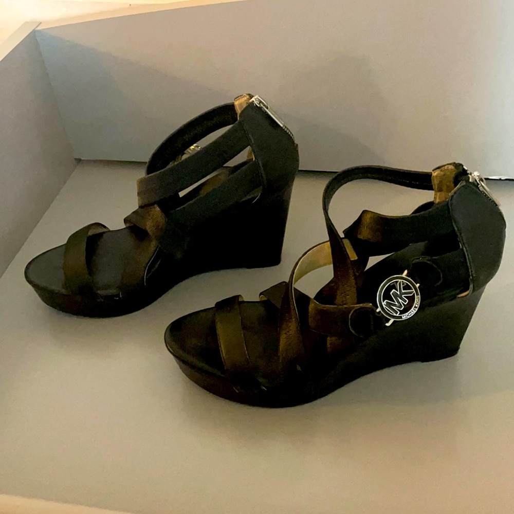 Michael Kors black wedge sandal